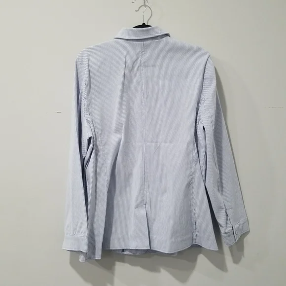 Chico's Striped Snap Blazer, Sz 3 - Picture 8 of 8